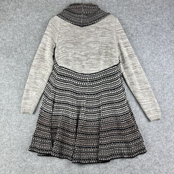 Anthropologie Sioni Open Cardigan Womens Medium Mixed Print Casual LS Cozy Boho* - Picture 8 of 10